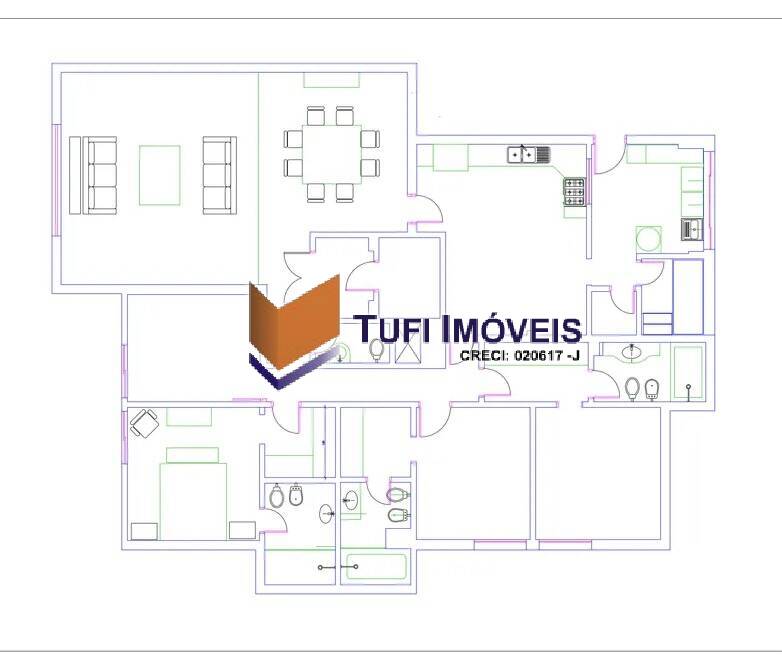 Apartamento à venda com 4 quartos, 211m² - Foto 2