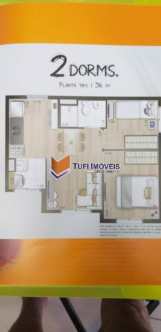 Apartamento à venda com 2 quartos, 36m² - Foto 9